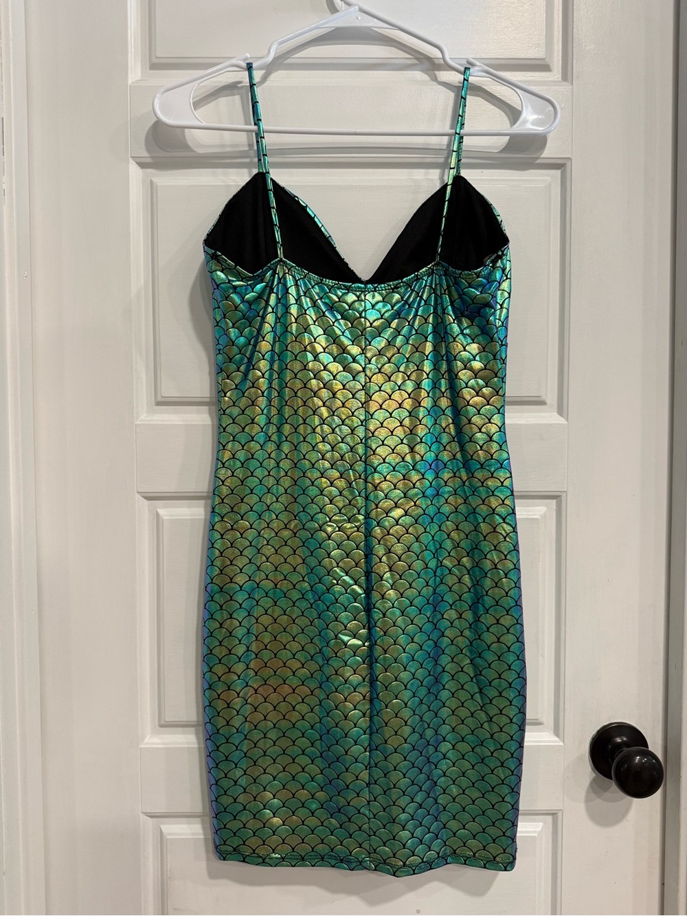 Touch Me Mermaid Scale Holographic Mini Dress Small Festival Rave Costume - Picture 3 of 3